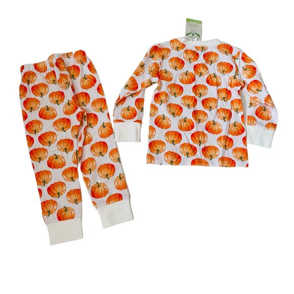 NWT The Oaks 18M Orange Pumpkin PJ Set - Picture 2 of 4